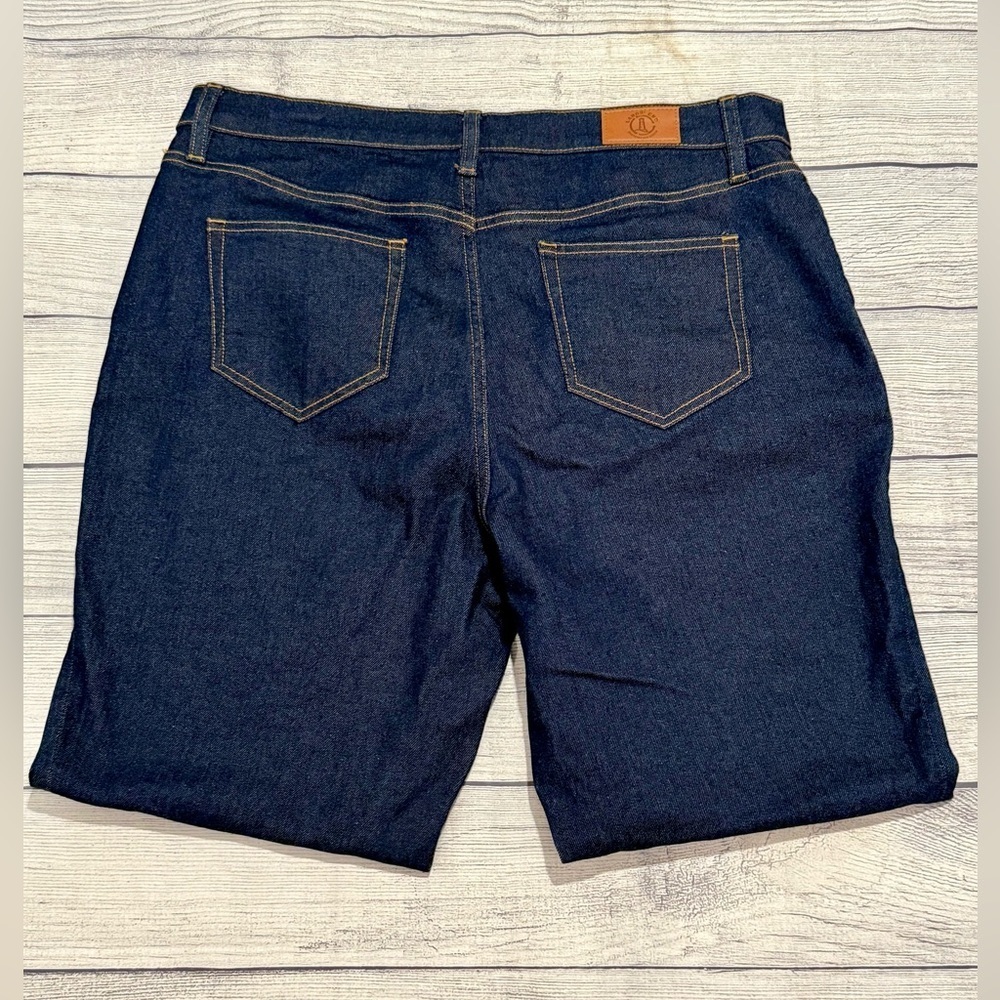 Lands' End Size 16 High Rise Straight Leg Blue Jeans - Picture 7 of 12